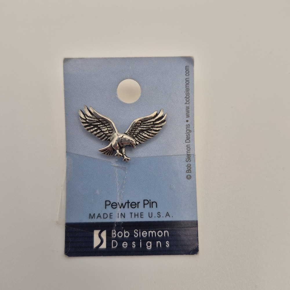 Bob Siemon Designs Eagle Pewter Pin Made in the USA